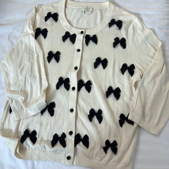 Kate Spade Ruthie Bow Cardigan EUC Size XL - Picture 2 of 3